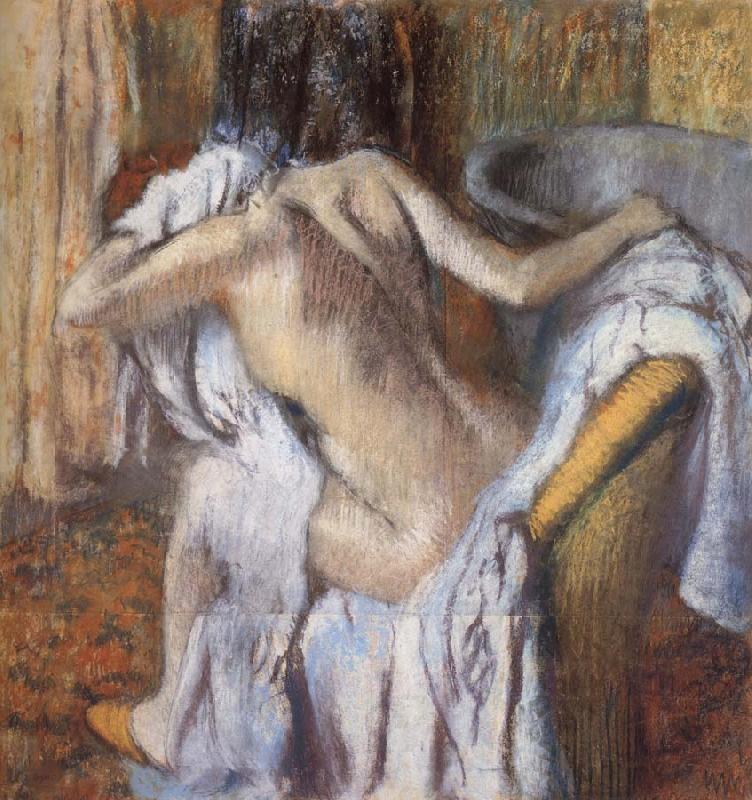 Germain Hilaire Edgard Degas After the Bath,Woman Drying Herself oil painting picture
